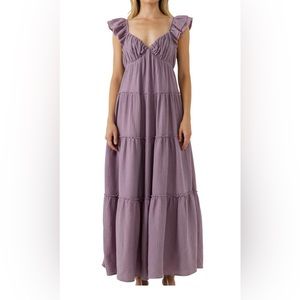 FREE THE ROSES | Sweetheart Neck Cotton Gauze Tiered Maxi Dress